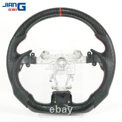 Hydro Dip Carbon Fiber Sport Flat Steering Wheel For 2008-2013 Infiniti G37 G37X