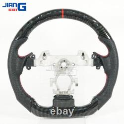 Hydro Dip Carbon Fiber Sport Flat Steering Wheel For 2008-2013 Infiniti G37 G37X