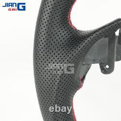Hydro Dip Carbon Fiber Sport Flat Steering Wheel For 2008-2013 Infiniti G37 G37X