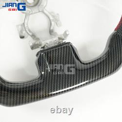 Hydro Dip Carbon Fiber Sport Flat Steering Wheel For 2008-2013 Infiniti G37 G37X