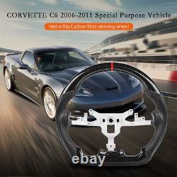Hydro Dip Carbon Fiber Steering Wheel For Chevrolet Corvette C6 ZR1 Z06 2006-11
