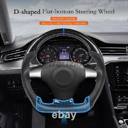 Hydro Dip Carbon Fiber Steering Wheel For Chevy Corvette C6 2006-11 Blue Lines
