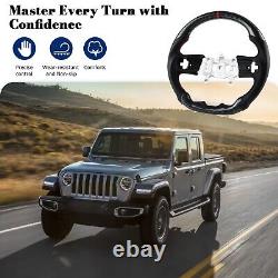 Hydro Dip Carbon Fiber Steering Wheel For Jeep Wrangler JL/JT GLADIATOR 2018-23