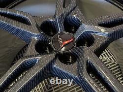Hydrocarbon Carbon Fiber Look Corvette C8 Wheels 19 & 20 OEM RIMS 2021 2022