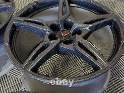 Hydrocarbon Carbon Fiber Look Corvette C8 Wheels 19 & 20 OEM RIMS 2021 2022