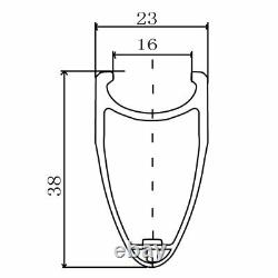 ICAN 38mm Novatec 511 512SB Hub Carbon Clincher Road Bike Wheelset Rim Brake