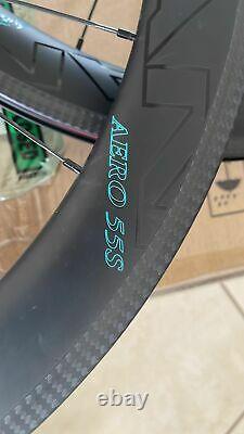 ICAN AERO 55S Carbon Road Bike Wheelset Sapim CX-Ray Spoke 1425g 25mm width
