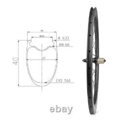 ICAN Alpha 40 Pro Carbon Clincher Road Bike Wheelset 700C Rim Brake 1421g in USA