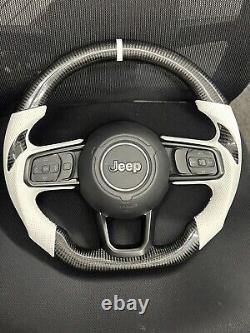 Jeep Wrangler JL 2018+ GLADIATOR Carbon Fiber White Leather Carbon Grips