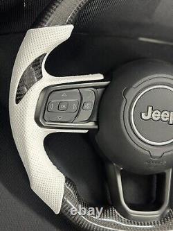 Jeep Wrangler JL 2018+ GLADIATOR Carbon Fiber White Leather Carbon Grips