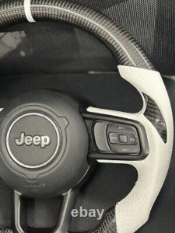 Jeep Wrangler JL 2018+ GLADIATOR Carbon Fiber White Leather Carbon Grips