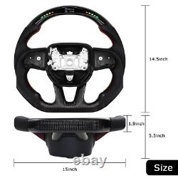 KTERCT Real Carbon Fiber Steering Wheel For 15+ Dodge/Jeep Grand Cherokee SRT