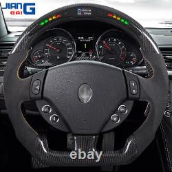 LED CARBON FIBER STEERING WHEEL Fit For MASERATI GRANTURISMO MC GRAN TURISMO