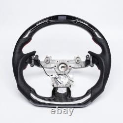 LED Carbon Fiber Perforated Leather Steering Wheel Fit INFINITI G37 2007-2013