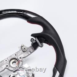 LED Carbon Fiber Perforated Leather Steering Wheel Fit INFINITI G37 2007-2013