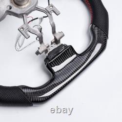 LED Carbon Fiber Perforated Leather Steering Wheel Fit INFINITI G37 2007-2013
