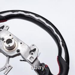 LED Carbon Fiber Perforated Leather Steering Wheel Fit INFINITI G37 2007-2013
