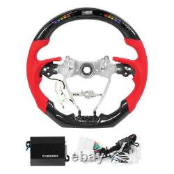 LED Carbon Fiber Race Display Steering Wheel Preforated Leather for Toyota Camry