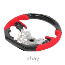 LED Carbon Fiber Race Display Steering Wheel Preforated Leather for Toyota Camry