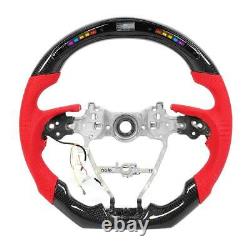 LED Carbon Fiber Race Display Steering Wheel Preforated Leather for Toyota Camry