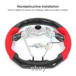 LED Carbon Fiber Race Display Steering Wheel Preforated Leather for Toyota Camry