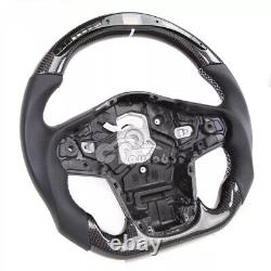 LED Carbon Fiber Smooth Leather Steering Wheel Fit 2020+ Supra GR A90 MKV