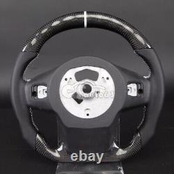 LED Carbon Fiber Smooth Leather Steering Wheel Fit 2020+ Supra GR A90 MKV