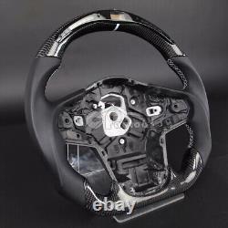 LED Carbon Fiber Smooth Leather Steering Wheel Fit 2020+ Supra GR A90 MKV
