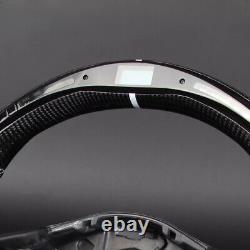 LED Carbon Fiber Smooth Leather Steering Wheel Fit 2020+ Supra GR A90 MKV
