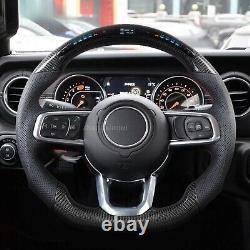 LED Carbon Fiber Sport Steering Wheel Fits 18+ Jeep Wrangler JL GLADIATOR