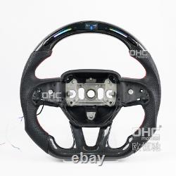 LED Carbon Fiber Steering Wheel For 2015-2023 dod-ge charger widebody hellcat