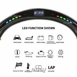LED Carbon Fiber Steering Wheel for 2014-2021 JEEP Grand Cherokee with Paddles