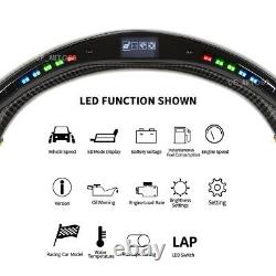 LED Forged Carbon Fiber Steering Wheel fit for 10th-Gen Honda Accord Insight