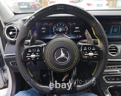 LED/LCD Carbon Fiber Steering Wheel for Mercedes-Benz AMG E300 C63 W204 W205 13+