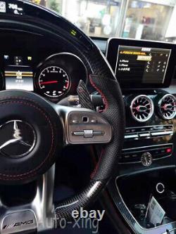 LED/LCD Carbon Fiber Steering Wheel for Mercedes-Benz AMG E300 C63 W204 W205 13+