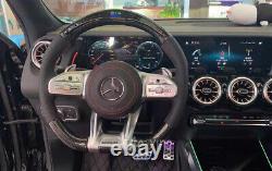 LED/LCD Carbon Fiber Steering Wheel for Mercedes-Benz AMG E300 C63 W204 W205 13+