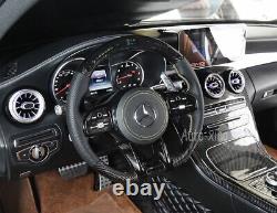 LED/LCD Carbon Fiber Steering Wheel for Mercedes-Benz AMG E300 C63 W204 W205 13+