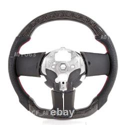 LED Perforated Leather Carbon Fiber Steering Wheel Fits 2012-2014 Ford Mustang