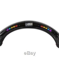 LED Performance Carbon Fiber Race Display Steering Wheel Preforated Leather