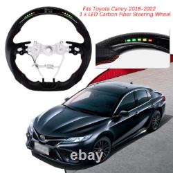 LOSCHEN Carbon Fiber LED Steering Wheel Fits Toyota Camry 2018-2022 New