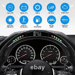 LOSCHEN Carbon Fiber LED Steering Wheel For BMW M5 F10 F90 M6 F06 F12 F13 M8 F92