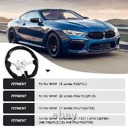 LOSCHEN Carbon Fiber LED Steering Wheel For BMW M5 F10 F90 M6 F06 F12 F13 M8 F92