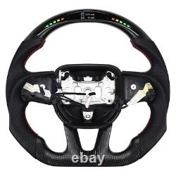 LOSCHEN Carbon Fiber LED Steering Wheel For Dodge Challenger SRT 2015+ withHeated