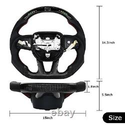 LOSCHEN Carbon Fiber LED Steering Wheel For Dodge Challenger SRT 2015+ withHeated