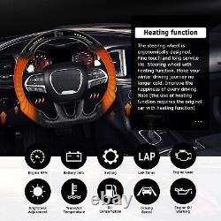 LOSCHEN Carbon Fiber LED Steering Wheel For Dodge Challenger SRT 2015+ withHeated