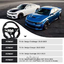 LOSCHEN Carbon Fiber LED Steering Wheel For Dodge Challenger SRT 2015+ withHeated