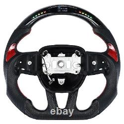 LOSCHEN Carbon Fiber LED Steering Wheel For Dodge Challenger SRT Durango 2015-23