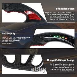 LOSCHEN Carbon Fiber LED Steering Wheel For Dodge Challenger SRT Durango 2015-23
