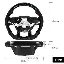 LOSCHEN Carbon Fiber LED Steering Wheel For Ford F150 Raptor 2015 2020