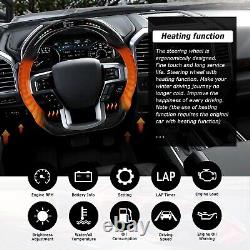 LOSCHEN Carbon Fiber LED Steering Wheel For Ford F150 Raptor 2015 2020